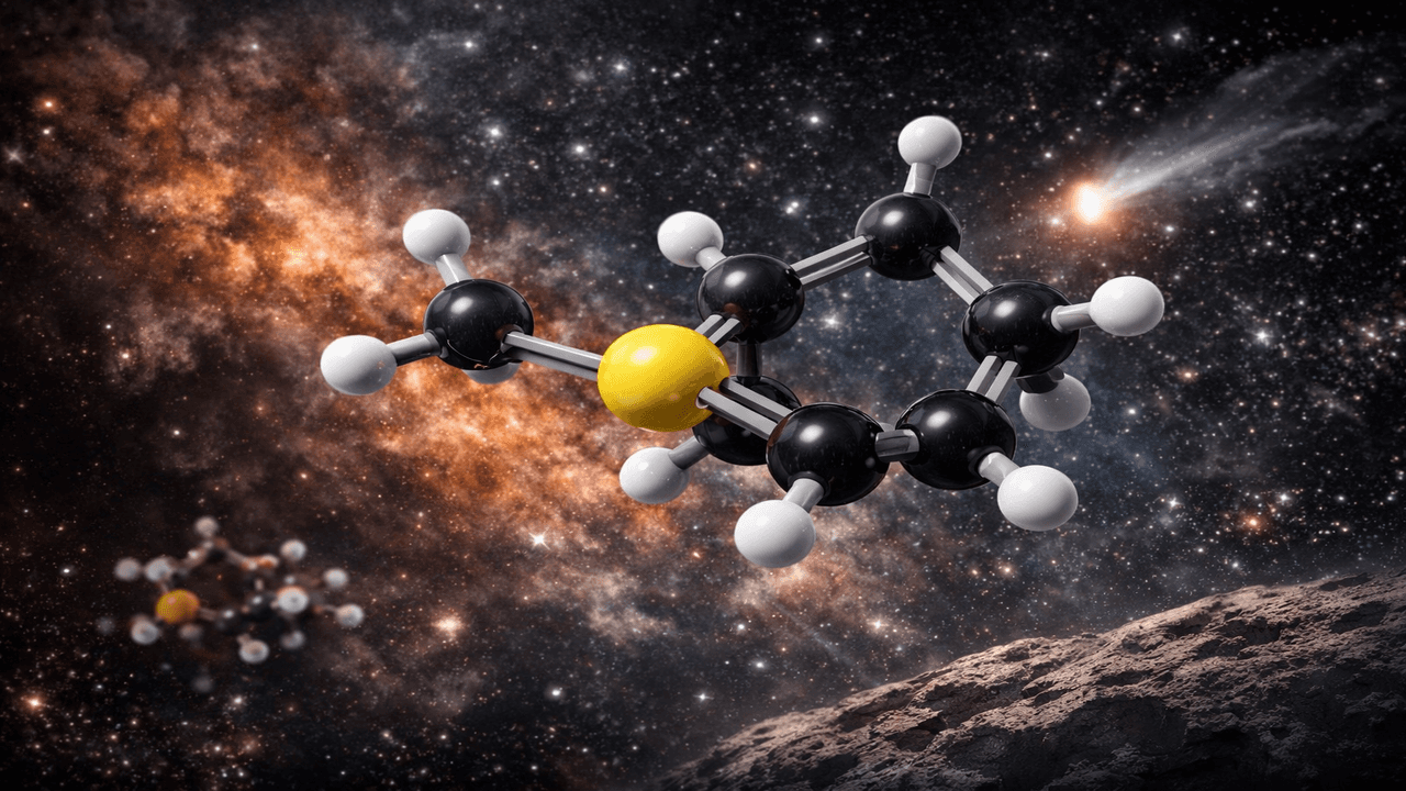 Descoberta de molécula contendo enxofre no espaço contribui para entender a origem da vida