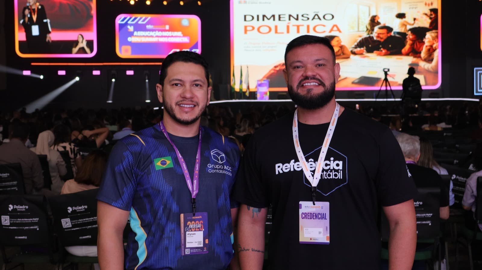 Alyson Xavier, Otto Emmanuel e Joel Mendonça e Otto Emmanuel, do Grupo ACC, fortalecem conexões com o setor educacional durante o Edu Summit 2026