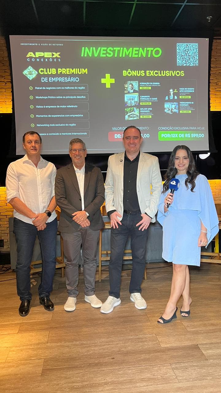 Cleane Fontenele marca presença no evento da Apex Conexões
